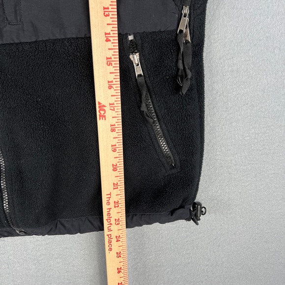 Y2K North Face Denali Fleece Jacket Womans Medium Armpit Zip Black Retro 2000s - Picture 7 of 8